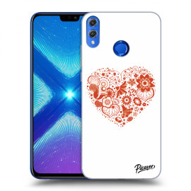 Picasee Silikónový prehľadný obal pre Honor 8X - Big heart