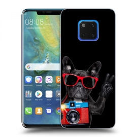 Picasee Silikónový čierny obal pre Huawei Mate 20 Pro - French Bulldog