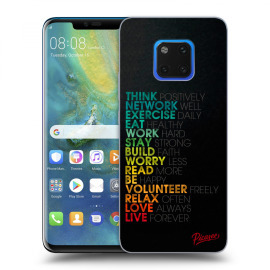 Picasee Silikónový čierny obal pre Huawei Mate 20 Pro - Motto life