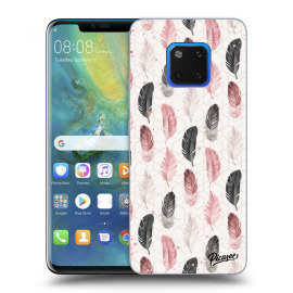 Picasee Silikónový čierny obal pre Huawei Mate 20 Pro - Feather 2