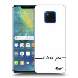 Picasee Silikónový čierny obal pre Huawei Mate 20 Pro - I love you