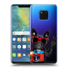 Picasee Silikónový prehľadný obal pre Huawei Mate 20 Pro - French Bulldog