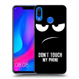 Picasee Silikónový čierny obal pre Huawei Nova 3 - Don't Touch My Phone