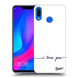 Picasee Silikónový čierny obal pre Huawei Nova 3 - I love you