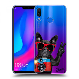 Picasee Silikónový prehľadný obal pre Huawei Nova 3 - French Bulldog