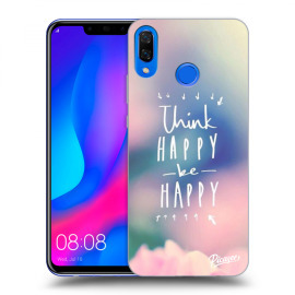 Picasee Silikónový prehľadný obal pre Huawei Nova 3 - Think happy be happy