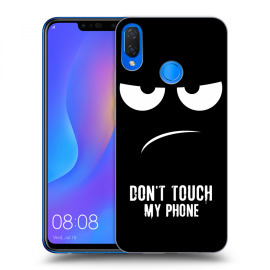 Picasee Silikónový čierny obal pre Huawei Nova 3i - Don't Touch My Phone