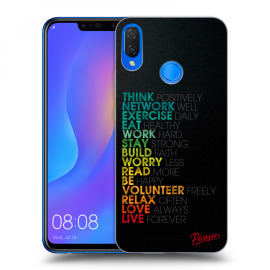 Picasee Silikónový čierny obal pre Huawei Nova 3i - Motto life