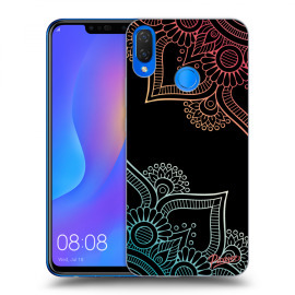 Picasee Silikónový čierny obal pre Huawei Nova 3i - Flowers pattern