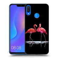 Picasee Silikónový čierny obal pre Huawei Nova 3i - Flamingos couple - cena, porovnanie