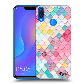 Picasee Silikónový čierny obal pre Huawei Nova 3i - Colorful roof