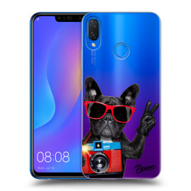 Picasee Silikónový prehľadný obal pre Huawei Nova 3i - French Bulldog