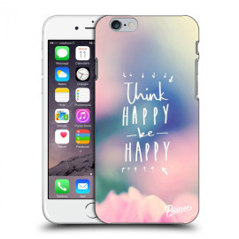 Picasee Silikónový čierny obal pre Apple iPhone 6/6S - Think happy be happy