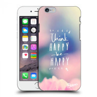 Picasee Silikónový čierny obal pre Apple iPhone 6/6S - Think happy be happy - cena, porovnanie