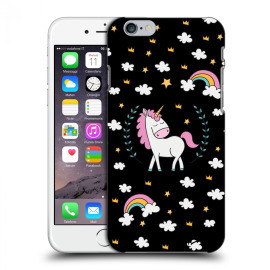 Picasee Silikónový čierny obal pre Apple iPhone 6/6S - Unicorn star heaven