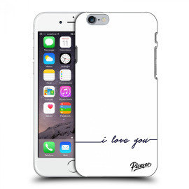 Picasee Silikónový čierny obal pre Apple iPhone 6/6S - I love you