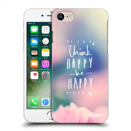 Picasee Silikónový čierny obal pre Apple iPhone 7 - Think happy be happy