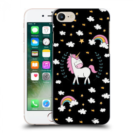 Picasee Silikónový čierny obal pre Apple iPhone 7 - Unicorn star heaven