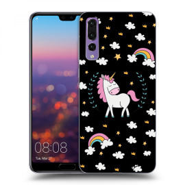 Picasee Silikónový čierny obal pre Huawei P20 Pro - Unicorn star heaven