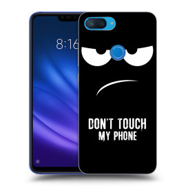 Picasee Silikónový čierny obal pre Xiaomi Mi 8 Lite - Don't Touch My Phone