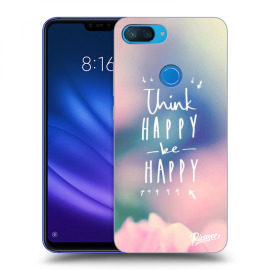 Picasee Silikónový čierny obal pre Xiaomi Mi 8 Lite - Think happy be happy