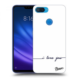 Picasee Silikónový čierny obal pre Xiaomi Mi 8 Lite - I love you