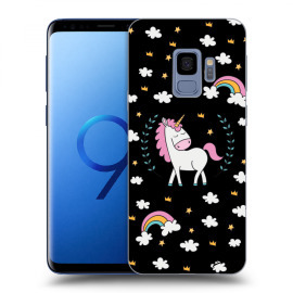 Picasee Silikónový čierny obal pre Samsung Galaxy S9 G960F - Unicorn star heaven