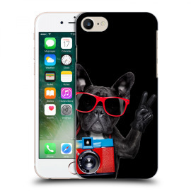 Picasee Silikónový čierny obal pre Apple iPhone 8 - French Bulldog