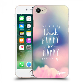 Picasee Silikónový čierny obal pre Apple iPhone 8 - Think happy be happy