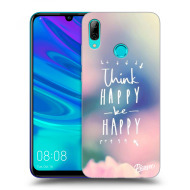 Picasee Silikónový čierny obal pre Huawei P Smart 2019 - Think happy be happy - cena, porovnanie