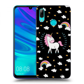 Picasee Silikónový čierny obal pre Huawei P Smart 2019 - Unicorn star heaven