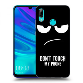 Picasee Silikónový čierny obal pre Huawei P Smart 2019 - Don't Touch My Phone