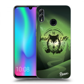 Picasee Silikónový čierny obal pre Honor 10 Lite - Wolf life