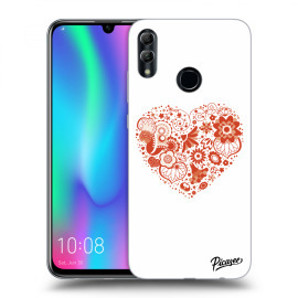 Picasee Silikónový čierny obal pre Honor 10 Lite - Big heart