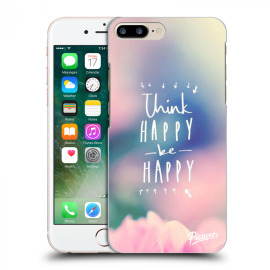 Picasee Silikónový čierny obal pre Apple iPhone 7 Plus - Think happy be happy