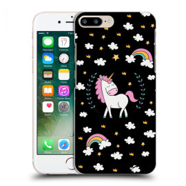 Picasee Silikónový čierny obal pre Apple iPhone 7 Plus - Unicorn star heaven