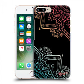 Picasee Silikónový čierny obal pre Apple iPhone 8 Plus - Flowers pattern