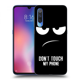 Picasee Silikónový čierny obal pre Xiaomi Mi 9 - Don't Touch My Phone