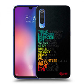 Picasee Silikónový čierny obal pre Xiaomi Mi 9 - Motto life