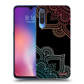 Picasee Silikónový čierny obal pre Xiaomi Mi 9 - Flowers pattern