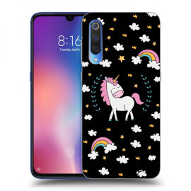 Picasee Silikónový čierny obal pre Xiaomi Mi 9 - Unicorn star heaven