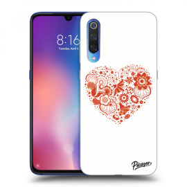 Picasee Silikónový čierny obal pre Xiaomi Mi 9 - Big heart