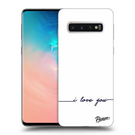 Picasee Silikónový prehľadný obal pre Samsung Galaxy S10 G973 - I love you