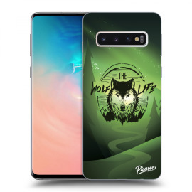 Picasee Silikónový prehľadný obal pre Samsung Galaxy S10 G973 - Wolf life