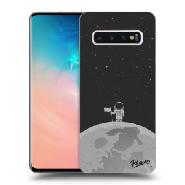 Picasee Silikónový čierny obal pre Samsung Galaxy S10 G973 - Astronaut