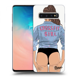 Picasee Silikónový čierny obal pre Samsung Galaxy S10 G973 - Crossfit girl - nickynellow