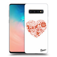 Picasee Silikónový čierny obal pre Samsung Galaxy S10 G973 - Big heart - cena, porovnanie