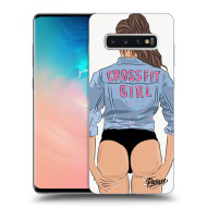 Picasee Silikónový čierny obal pre Samsung Galaxy S10 Plus G975 - Crossfit girl - nickynellow - cena, porovnanie