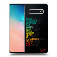 Picasee Silikónový čierny obal pre Samsung Galaxy S10 Plus G975 - Motto life - cena, porovnanie