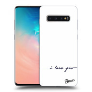 Picasee Silikónový čierny obal pre Samsung Galaxy S10 Plus G975 - I love you - cena, porovnanie